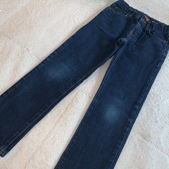 Children’s Place 8 Skinny Jeans EUC Adjustable Waist Dark Denim - Picture 2 of 12